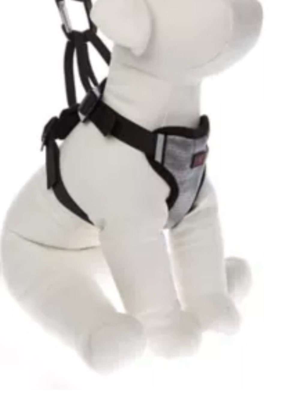 large Top paw Adjustable Gray Dog Harness with Black Trim - Comfortable